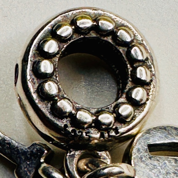 S925 ALE Pandora I Love ❤️ YOU Dangle Charm - Sterling Silver, Red Stone UV Glow - Picture 3 of 5